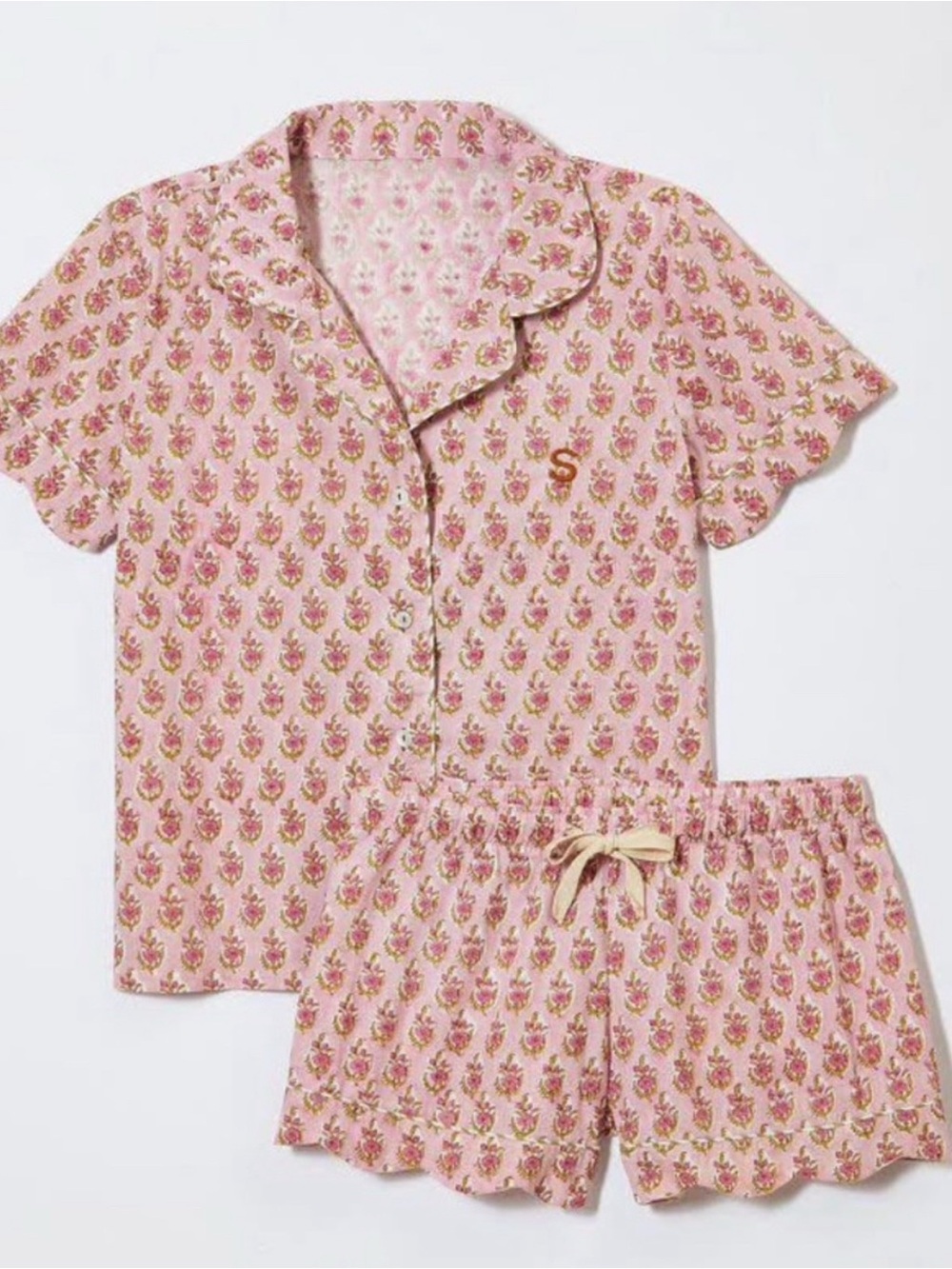 Mark & Graham Pajama Set size M. With name “ERIN” monogrammed. NEW